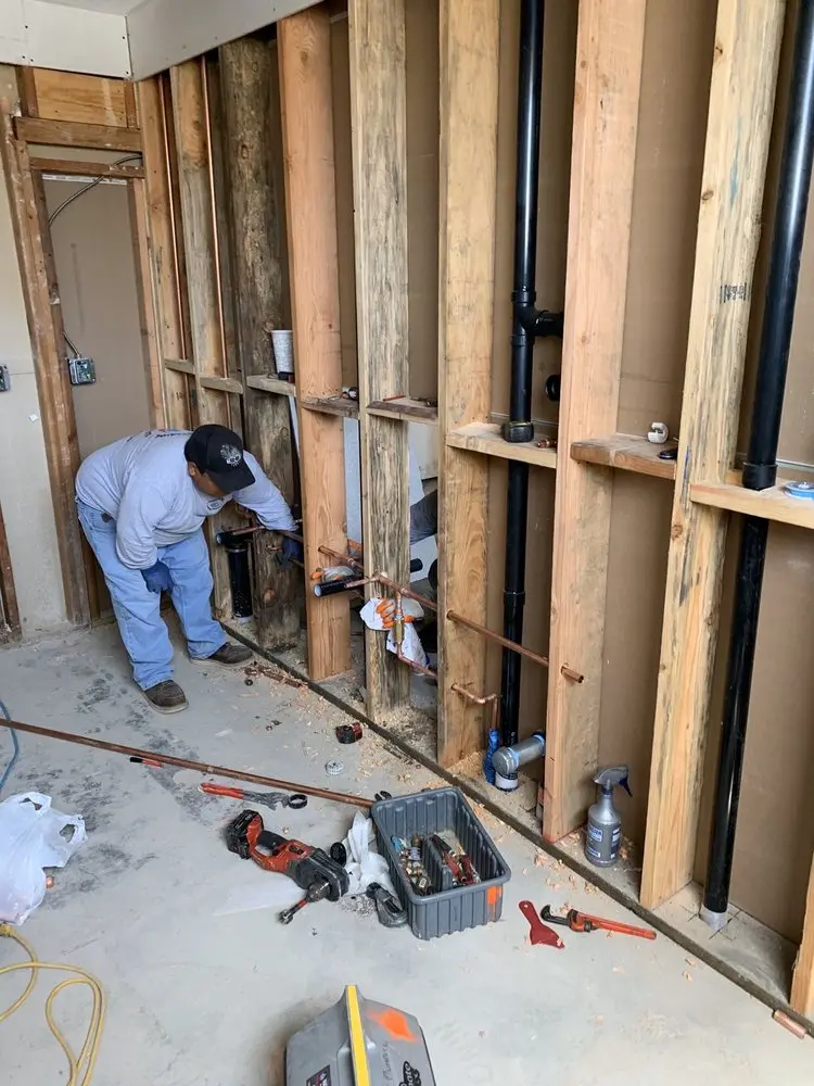 Commercial rough-in plumbing for Water Heater Replacement in Green Manor Farm